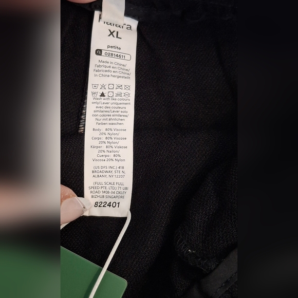 NWT Halara High Waisted Wide Leg Linen Feel Drawstring Pants Black XL Petite - Picture 13 of 14